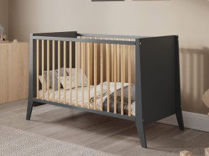 Łóżeczko Cosmo antracyt-sosna 120/60