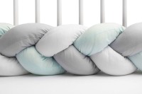 Warkocz ochraniacz do łóżeczka 210 cm Miętowy Gładki 2