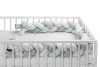 Warkocz ochraniacz do łóżeczka 210 cm Miętowy Gładki 3