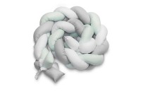 Warkocz ochraniacz do łóżeczka 210 cm Miętowy Gładki 6