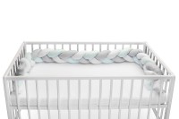 Warkocz ochraniacz do łóżeczka 210 cm Miętowy Gładki 7