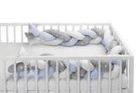 Warkocz ochraniacz do łóżeczka 210 cm Niebieski Gwiazdki 3