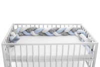 Warkocz ochraniacz do łóżeczka 210 cm Niebieski Gwiazdki 5