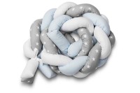 Warkocz ochraniacz do łóżeczka 210 cm Niebieski Gwiazdki 7