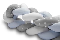 Warkocz ochraniacz do łóżeczka 210 cm Niebieski Gwiazdki 8