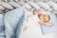 Warkocz ochraniacz do łóżeczka 210 cm Szary Gładki 5