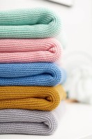 Kocyk bambusowo- bawełniany niebieski