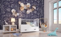 Łóżeczko Kacper 120/60 z szufladą i barierką aranżacja