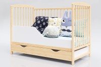 Łóżeczko Kacper sosna 120/60 z barierką