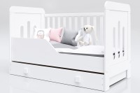 Łóżeczko Zuza 140/70 z szufladą i barierką