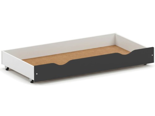 Szuflada do łóżeczka niemowlęcego 120x60 na gumowanych kółeczkach antracyt