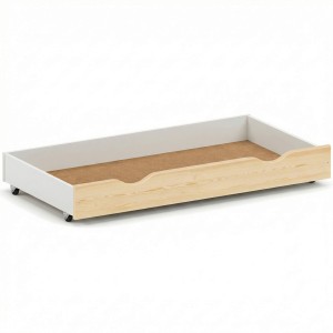 Szuflada do łóżeczka niemowlęcego 120x60 na gumowanych kółeczkach sosna