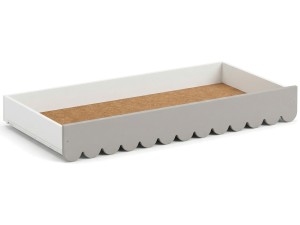 Szuflada do łóżeczka niemowlęcego 120x60 na prowadnicy kaszmier taupe falbana