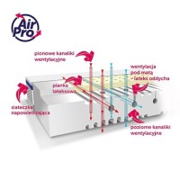 Materac Rucken Stabil z lateksem - przekrój