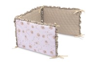 Ochraniacz beżowy na łóżeczko