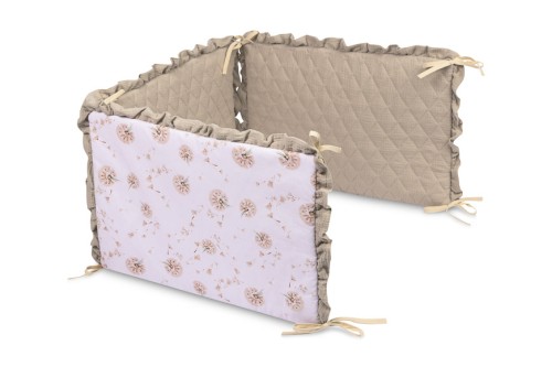 Ochraniacz beżowy na łóżeczko