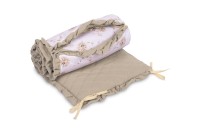 Ochraniacz beżowy na łóżeczko