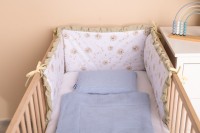 Ochraniacz beżowy na łóżeczko