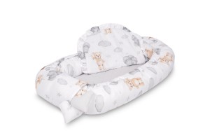 Gniazdo kokon muślin Miś z balonami z poduszką