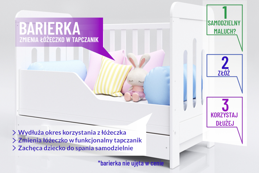 Łóżeczko tapczanik z szufladą
