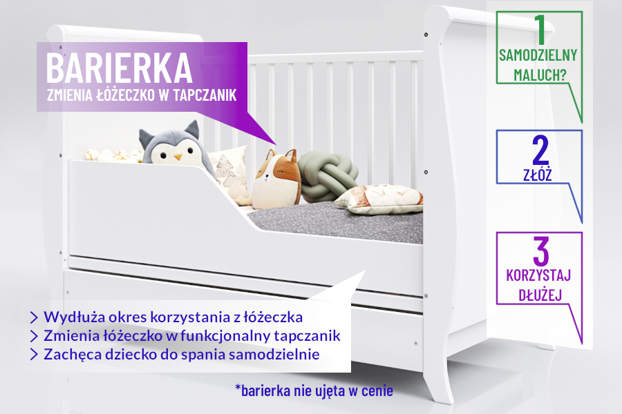 Łóżeczko tapczanik z szufladą