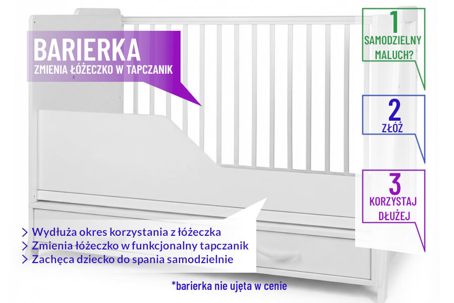 Łóżeczko tapczanik z szufladą